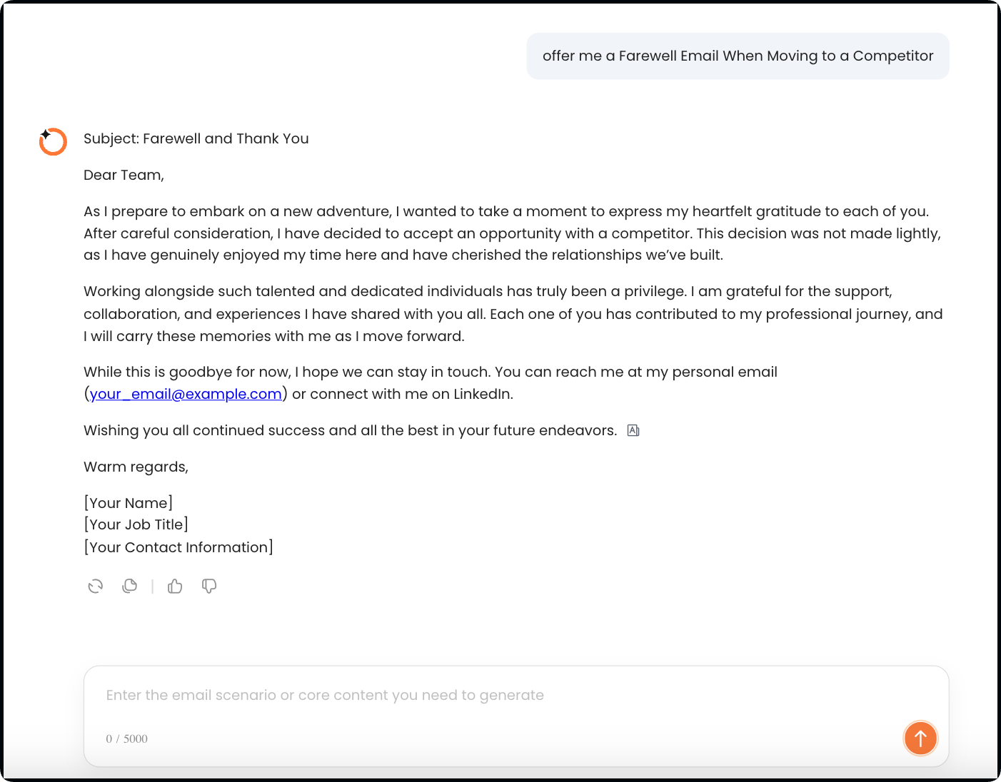 08 farewell email to colleagues