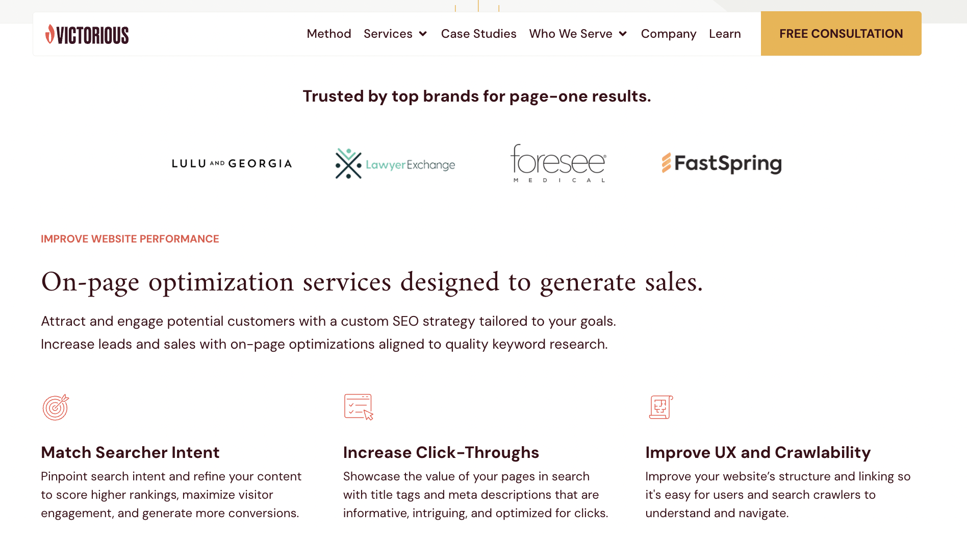 On-page SEO Service - Victorious