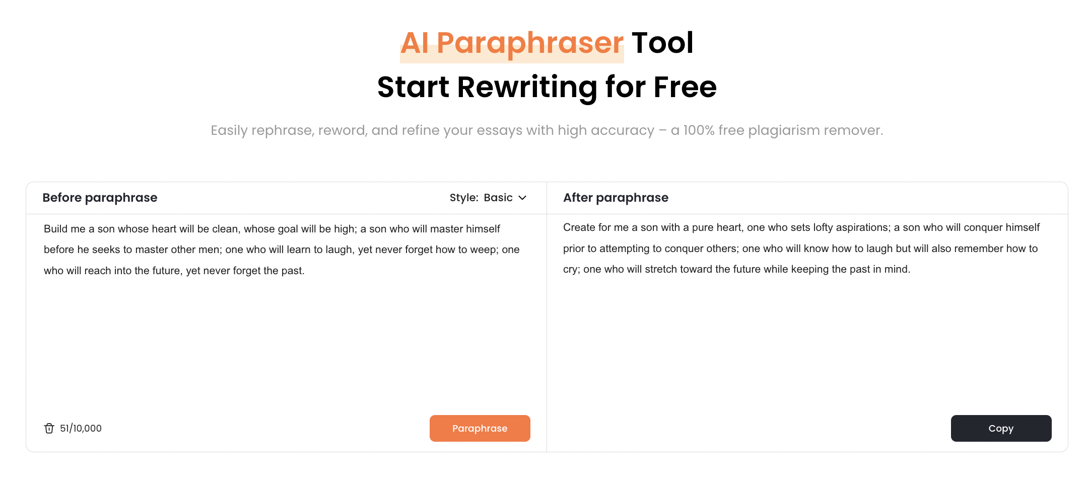 Oreate AI Paraphraser 03
