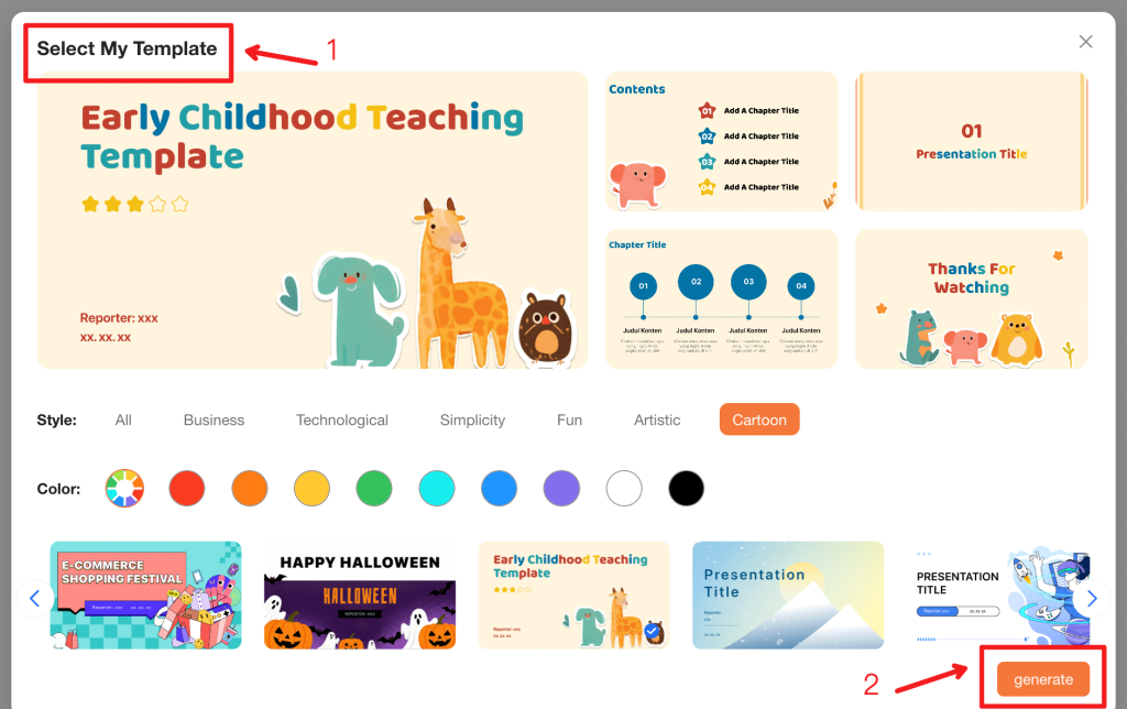 Using Oreate AI to create your PPT: Step Three