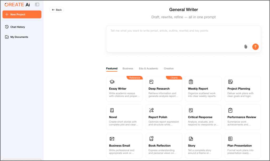 Popular AI Tools That Help Write Books: Oreate AI General Writer