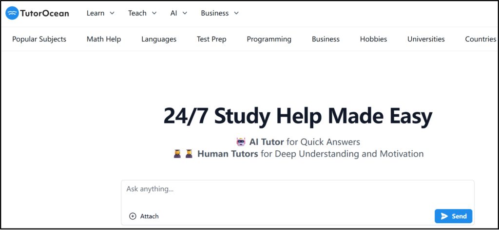 Top 6 AI Study Tools Reviewed: TutorOcean