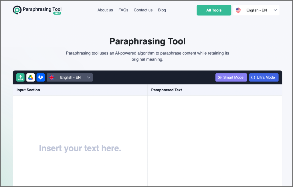 Paraphrasing Tools Recommended: Paraphrasing Tool.net