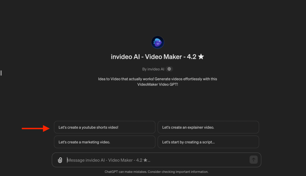 Can ChatGPT create videos Step 3