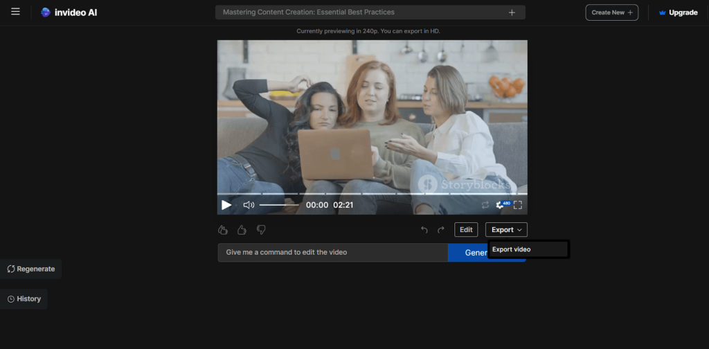 Can ChatGPT create videos Step 9