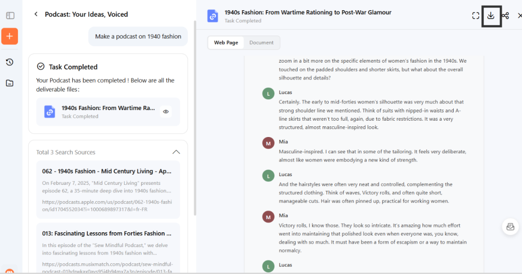 How to Generate Your Podcast - Step four