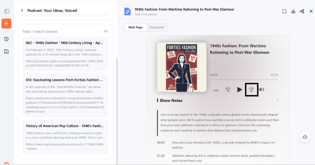How to Generate Your Podcast - Step three