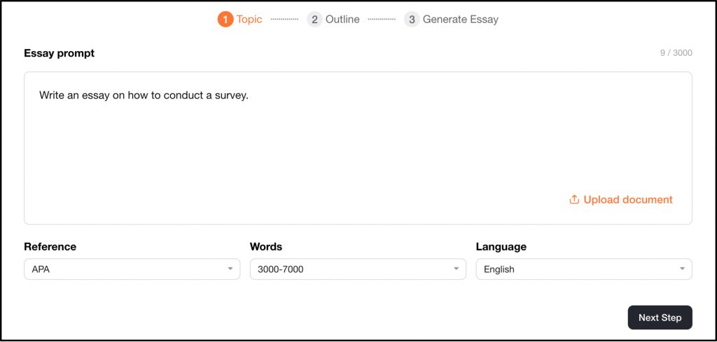 Oreate AI Essay Writer Step-by-Step User Guide Step 2-1