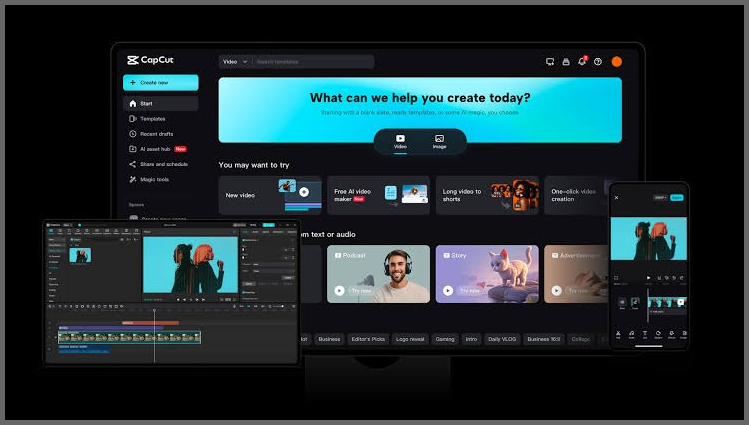ai-videos-for-tiktok: CapCut creating TikTok AI videos with captions