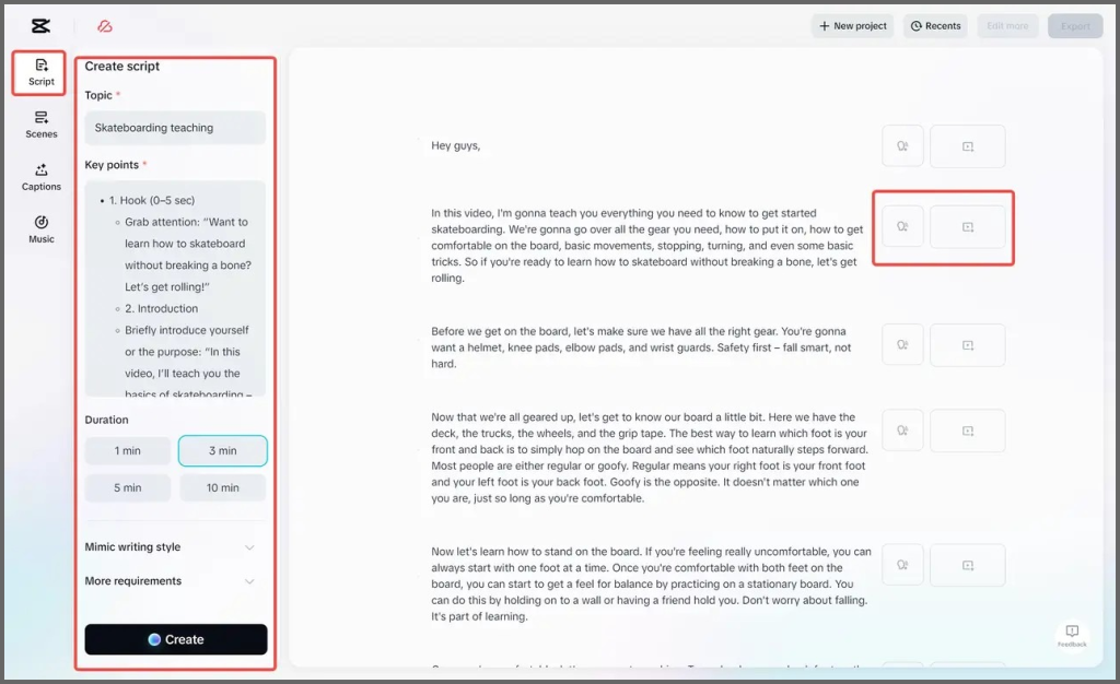 How to Make AI Videos for TikTok Using Capcut: Step 3-2
