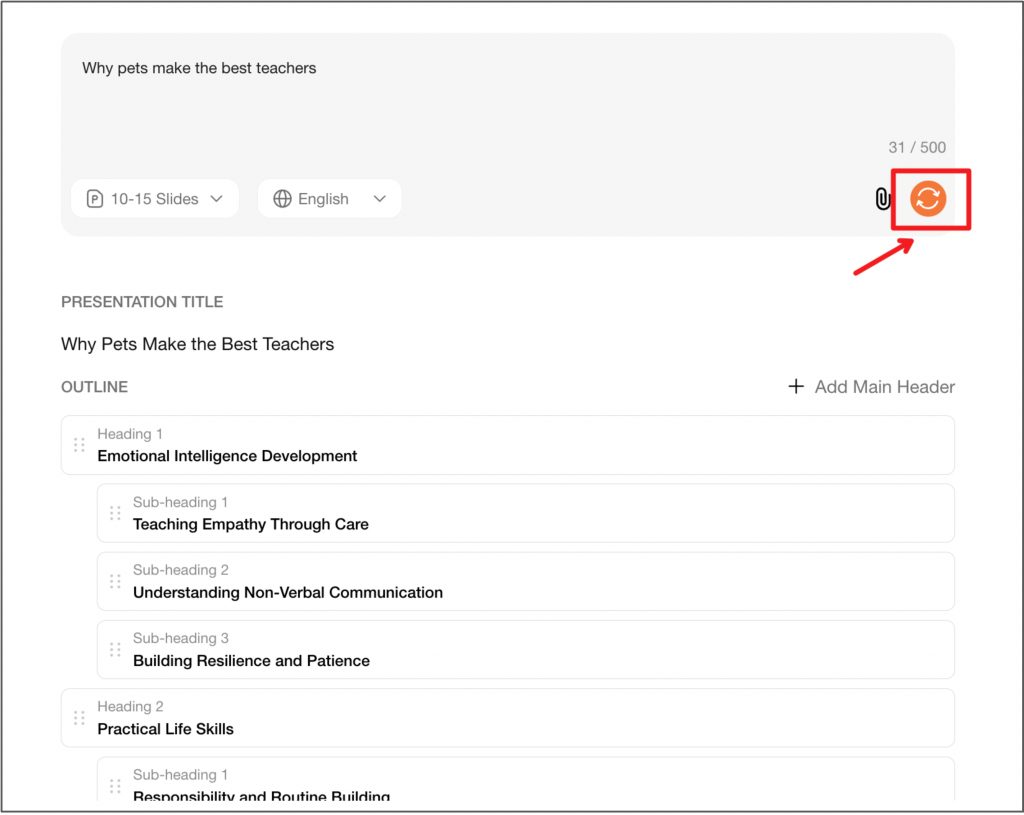 Using Oreate AI to create your PPT: Step Two
